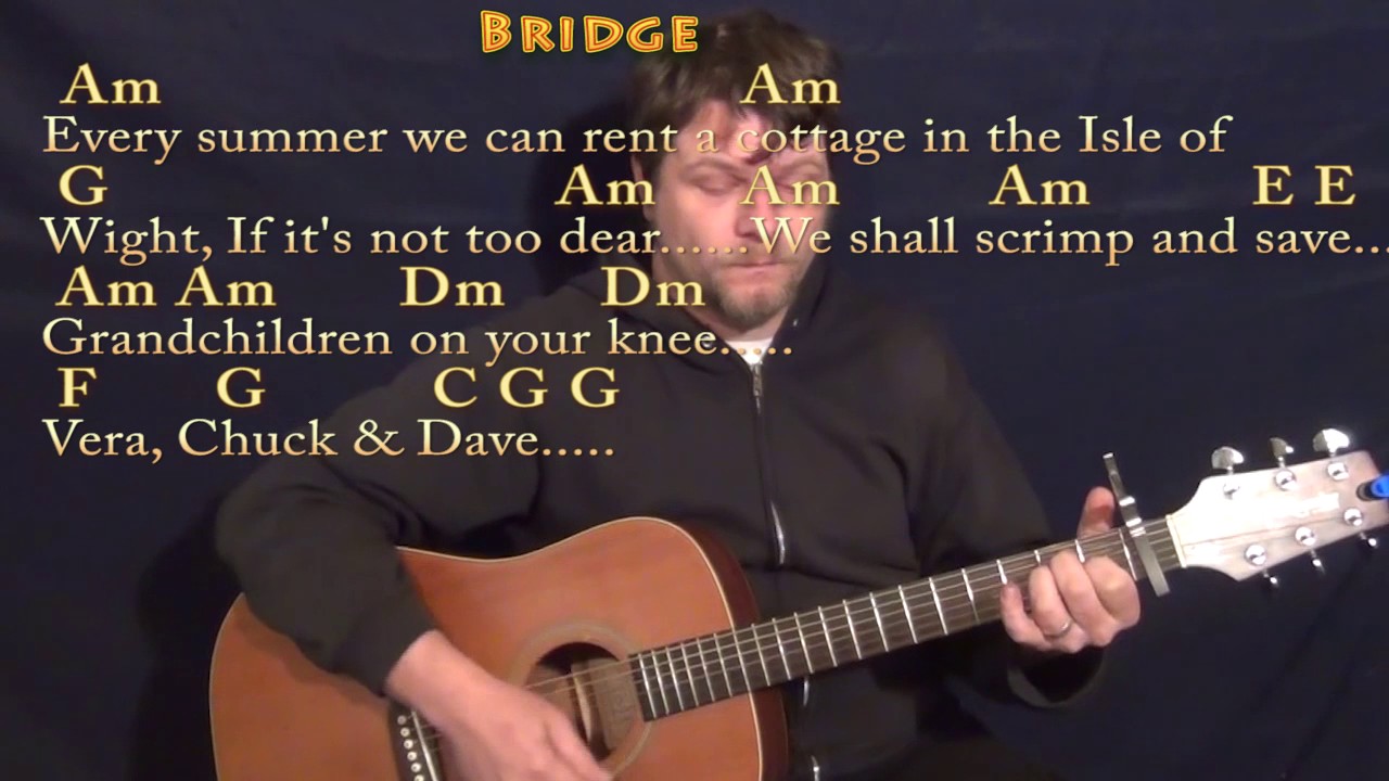 When I M Sixty Four The Beatles Guitar Lesson Chord Chart With Chords
