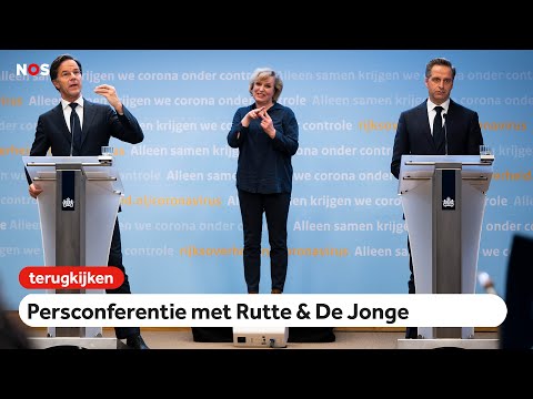 LIVE: Persconferentie met Rutte en De Jonge