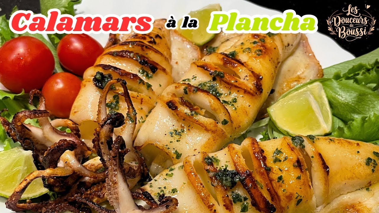 Calamar à la Plancha | Recette Simple, Rapide et Savoureuse 🦑