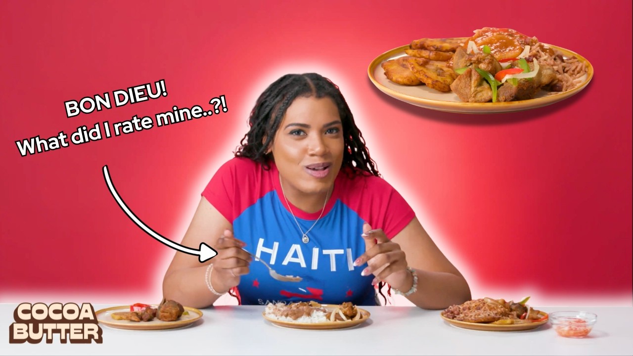 Haitians Try Each Other's Fried Pork (Griot) Blindfolded