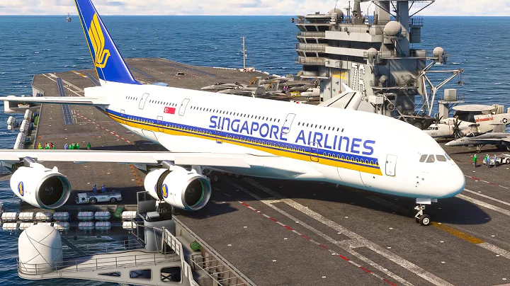 Impossible Departure! Airbus A380 Singapore Airlines Performs a Miracle Takeoff from a Carrier Deck!