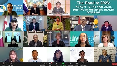 The Road To 2023: Kick-off to the high-level meeting on universal health coverage