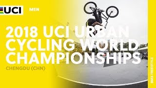 2018 UCI Urban Cycling World Championships - Chengdu (CHN) / Men BMX Park screenshot 1