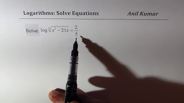Important Logarithmic Equations with different Strategies - EDEXCEL - GCSE - SAT
