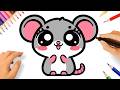 HOW TO DRAW A CUTE KAWAII MOUSE EASY STEP BY STEP ????????