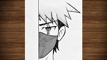 Easy Boy Drawing | How To Draw Anime Boy Wearing Face Mask Step By Steps