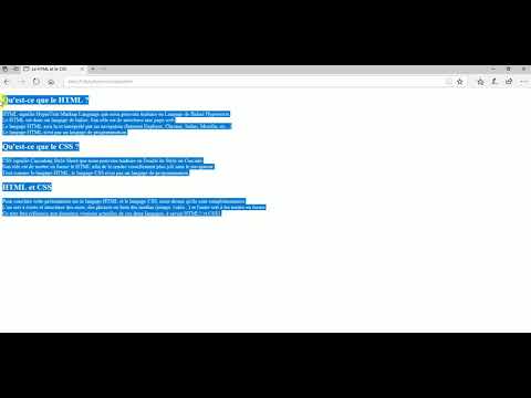Tuto Apprendre HTML5
