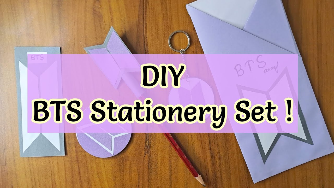 Bts stationery set making at home in tamil School paper crafts Priyauma crafts YouTube