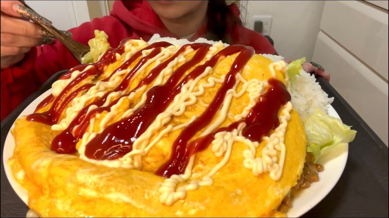 【ASMR，咀嚼音】Natto Omelette and Rice！納豆オムレツとご飯！