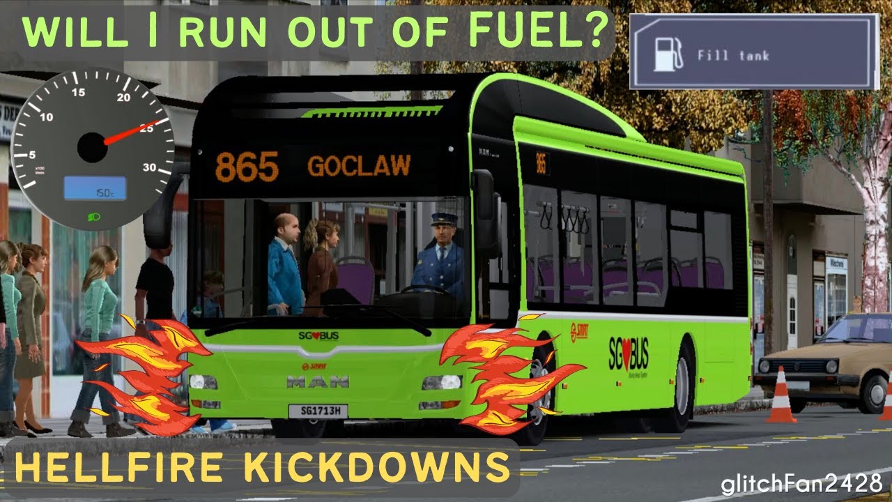 【OMSI 2】Will I Run Out of Fuel? SG❤️BUS Voith MAN Kickdowns on Fikcyjny Szczecin Service 865