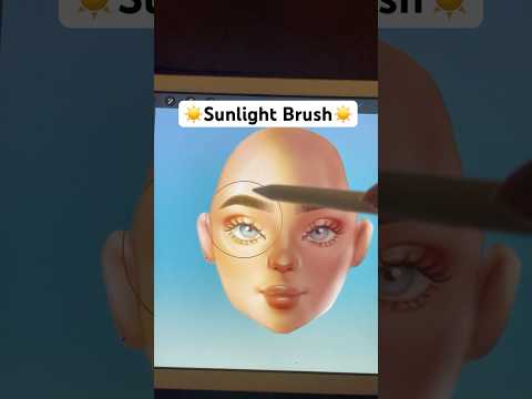 Painting sunlight with Sunlight Brush in Procreate #procreate #procreatebrushes