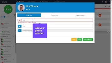giosg Live Chat - Profile settings