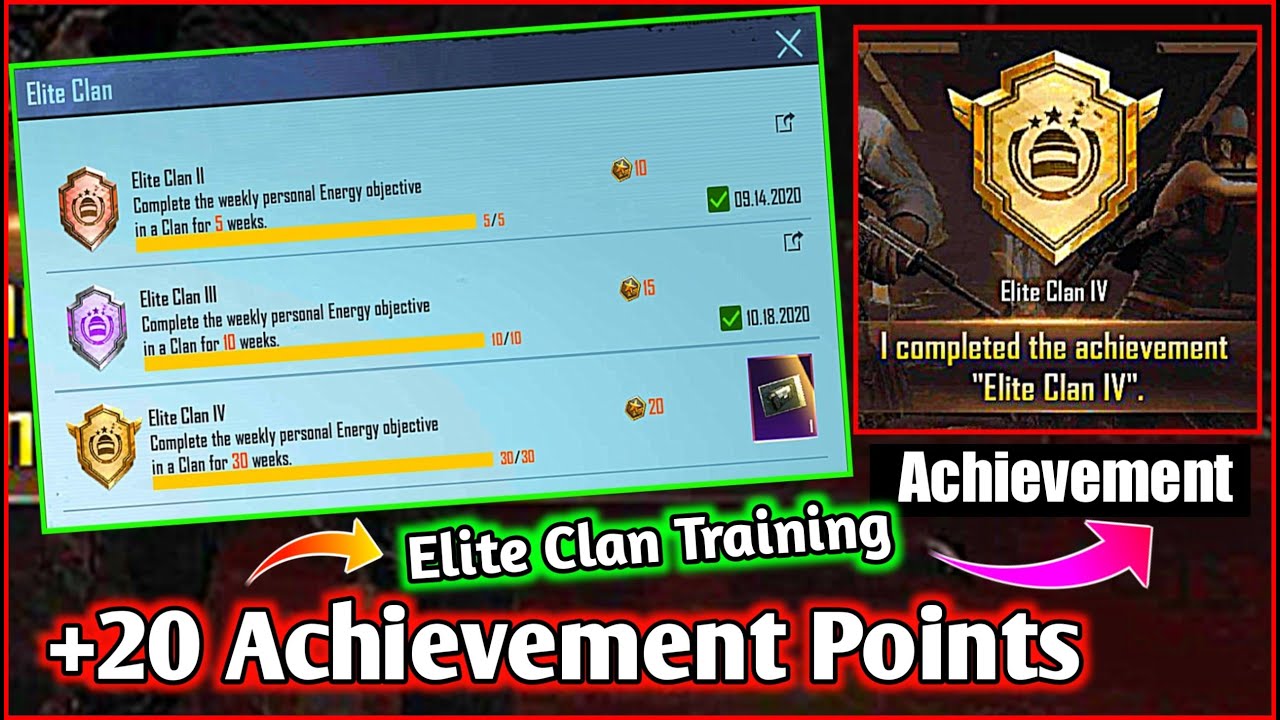 Easyway To Complete [Elite Clan Achievement] in Pubg Mobile | How To Complete Elite Clan Achievement