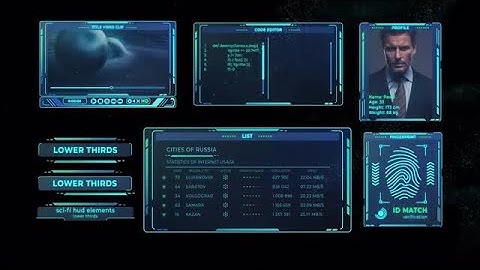 Hud UI Elements After Effects Templates