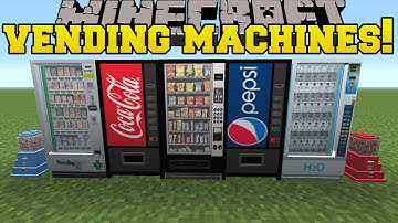 Minecraft: VENDING MACHINES!!! (COKE, PEPSI, SNACKS, PHARMACY & MORE!!) Mod Showcase