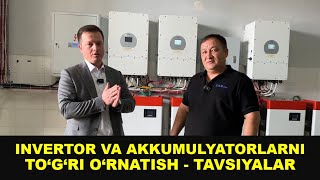 INVERTOR VA AKKUMULYATORLARNI TO'G'RI O'RNATISH - Mutaxassis tavsiyalari | QFS _ DAHsolar