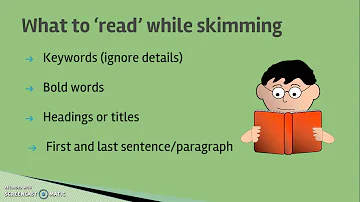 What does it mean when someone is skimming?