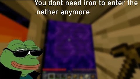 Ironless nether portal for speedrunning (tutorial)