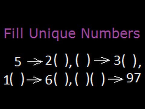 Number Patterns And Puzzle : Tricks Of Filling Spaces Without Repeating - VERY TRICKY