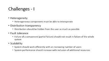 Lecture 2 : Challenges & Limitations of Distributed System