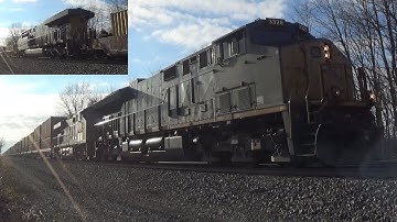 HIGH SPEED - Long CSX Intermodal I010 - ET44AH #3328 K5HL, ES40DC #5433 + Mid DPU ES44AH #3160