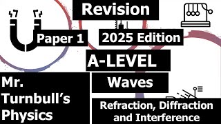 A Level Physics Paper 1 Revision Session: Waves 2 Questions (Refraction, Diffraction + Interference)