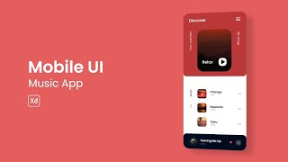 Music Player App Design | Mobile App Design in Adobe XD screenshot 5