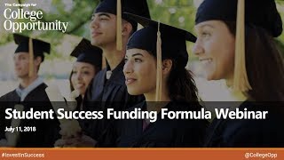 Student Success Funding Formula Webinar