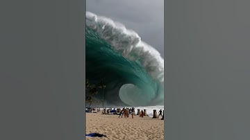 Surfs up! Run! Grab your boards! #surf #tsunami #ocean #waves #beach
