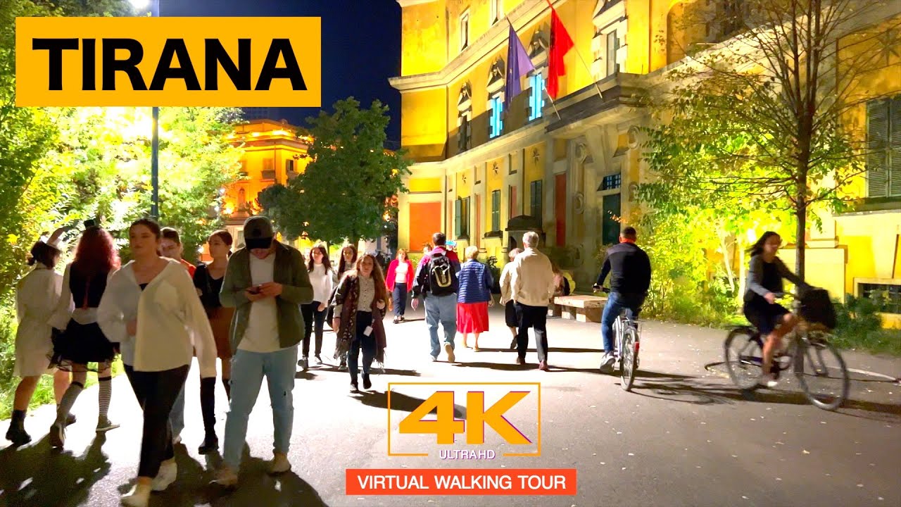 TIRANA WALK 2024 🇦🇱 🎧 ORIGINAL SOUNDS 🚫 VIRTUAL WALKING TOUR🚶 NO COMMENT, TIRANA ALBANIA 📺 [4K ASMR]