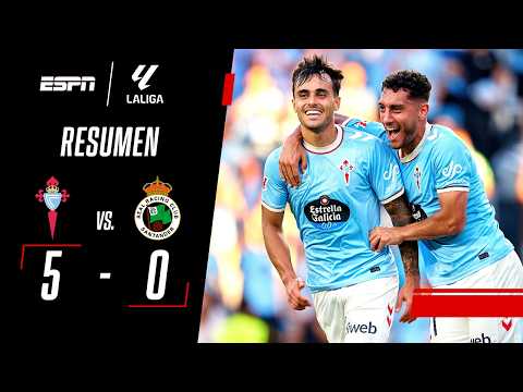 LLUVIA DE GOLES EN BALAÍDOS Y FIESTA EN LAS TRIBUNAS | Celta 5-0 Racing de Santander | RESUMEN