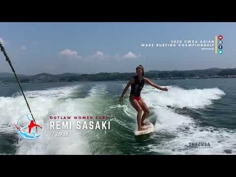 2020 CWSA Asian Wake Surfing Championship - Outlaw Women Surf - Remi Sasaki