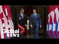 Justin Trudeau, Dutch PM host town hall with school kids