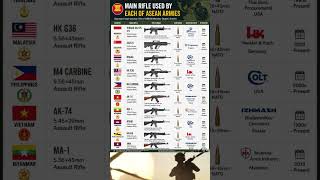 Standard Assault Rifles used by ASEAN Militaries #asean #military #history