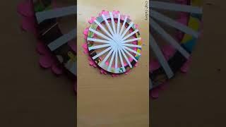 Unique Paper Flower Wall Hanging #shorts #youtubeshorts #viralvideo #trending #viral #craftgallery