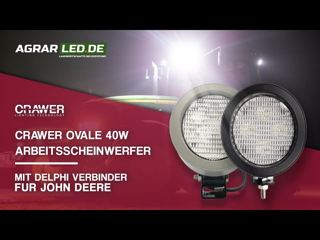 John Deere umgerüstet mit 40 Watt LED Arbeitsscheinwerfer von