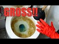 EPIC Toilet Cleaning!! AWFUL Rust, DISGUSTING Smell and Stains GONE!!!