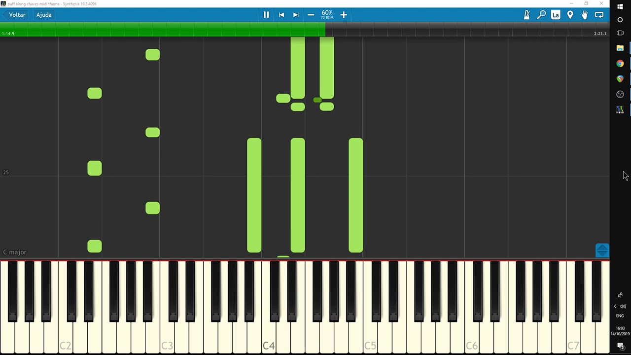 Puff Along Puff Along Theme Chaves (Piano Tutorial) - YouTube