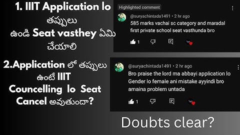 AP IIIT 2024 # Application mistakes # All doubts clear #