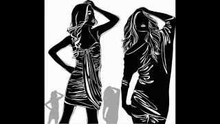 Vector graphics - Silhouettes of girls Vector graphics - Silhouettes of girls
