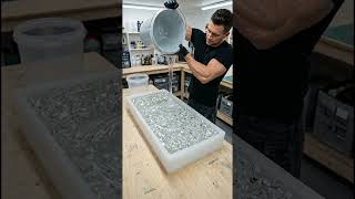 Crystal Clear Glass Illusion Table ✨🪟 | Mind-Blowing Epoxy Resin DIY #diy #epoxyart #resindiy