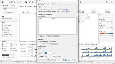 How to Extract Sample Data by Rows/Percentage in Tableau