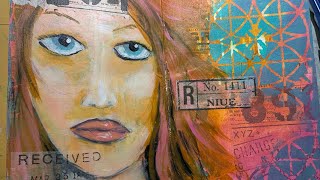 Art Journal Page using limited Dina Wakley paints