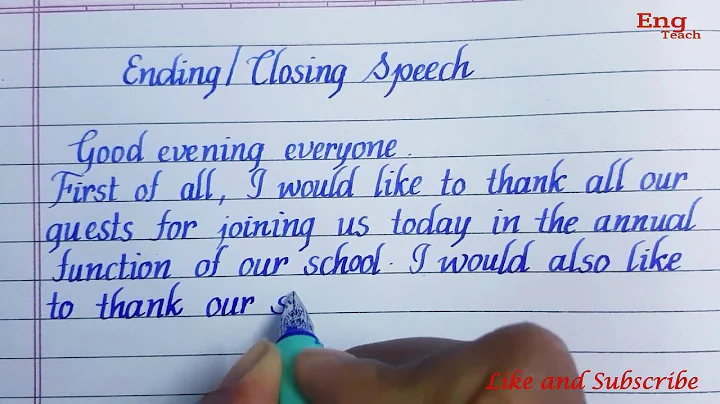 Ending speech in English | Closing speech in English | writing | English handwriting |Eng Teach - DayDayNews