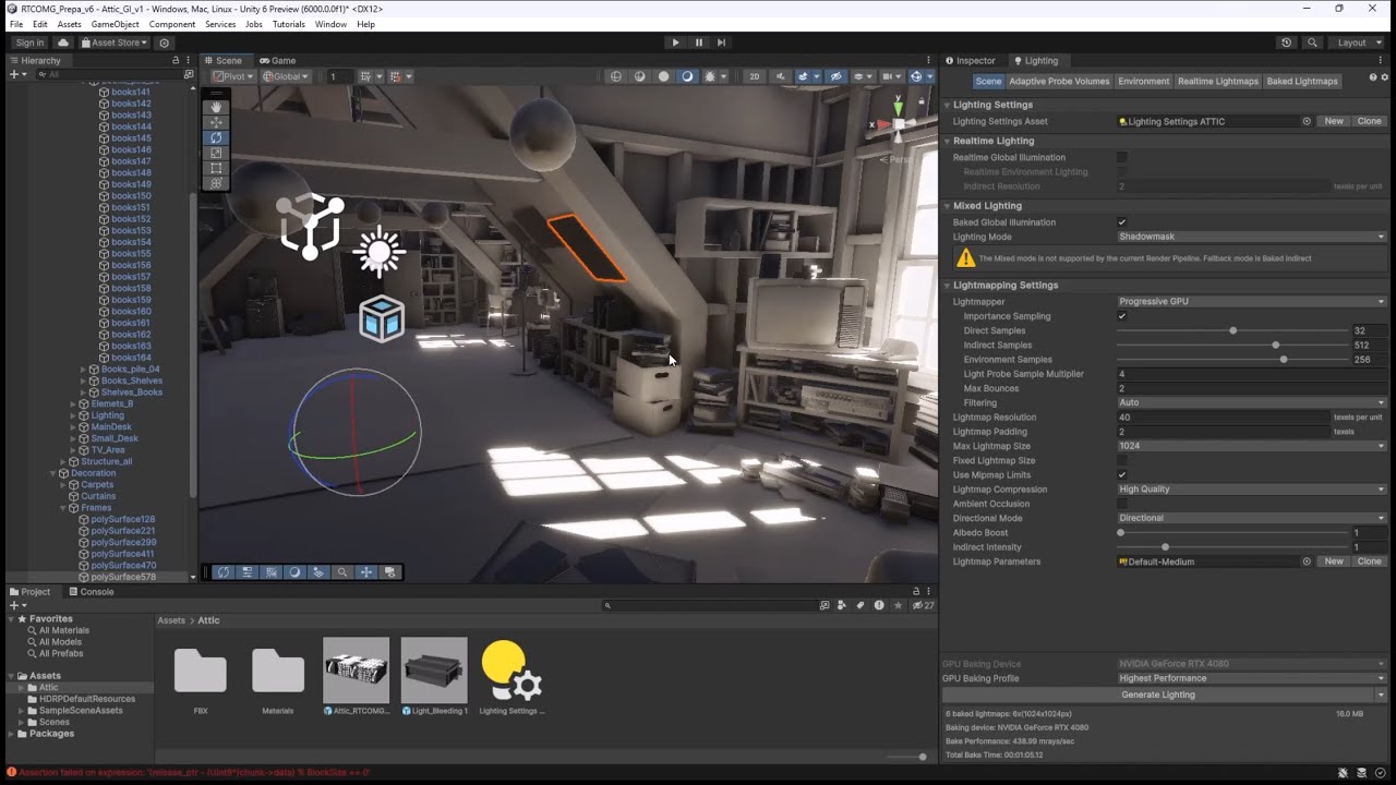 Indoor lighting in Unity HDRP (v. 6)