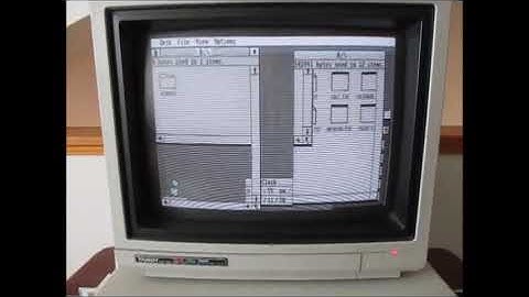GEM 1.1 Desktop (Digital Research) on a Tandy 1000 SL