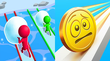 Snow Race VS Coin Rush - All Levels Gameplay Android, ios (Part 153)