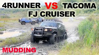 4Runner vs Tacoma vs FJ Cruiser MUDDING 2022 Comparison 4x4 Off-Roading