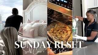 SELF CARE SUNDAY RESET | Cooking, Cleaning and Skincare Routine