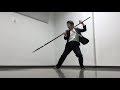 An action using lance. -Japanese businessman game style action 228-
